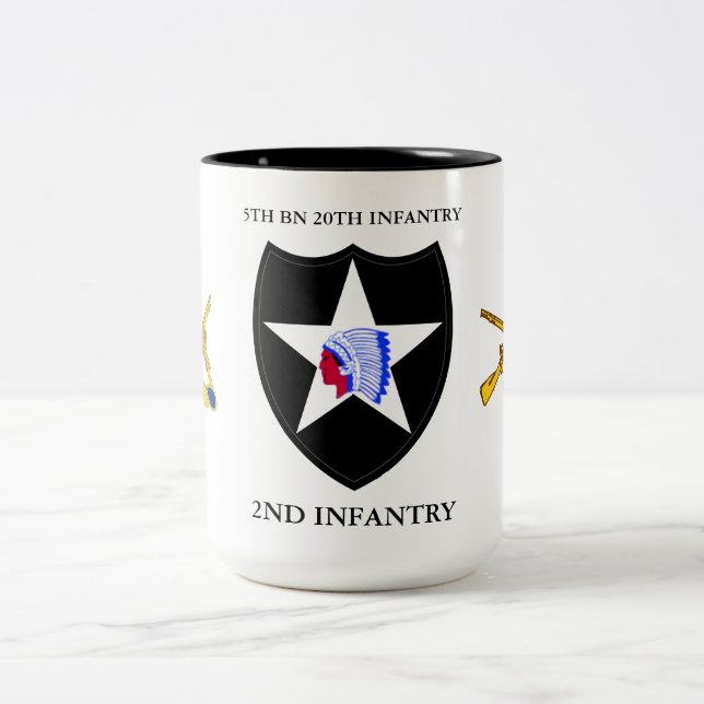 CANECA DE CAFÉ EM DOIS TONS 5 BATTALION 20 INFANTRY INFANTRY SEGUNDO INFANTRY  (Centro)