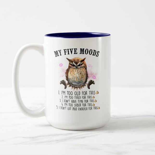 Caneca De Café Em Dois Tons 5 Moods Coffee Mug (Esquerda)