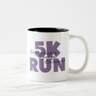 Caneca De Café Em Dois Tons 5K Executar Roxo