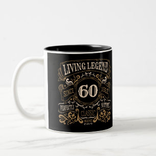 Caneca De Café Em Dois Tons 60.o aniversário de colheita