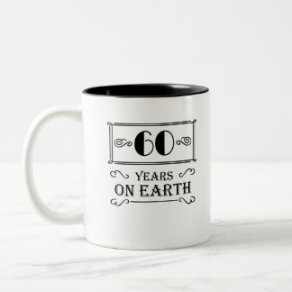 Caneca De Café Em Dois Tons 60 years on earth