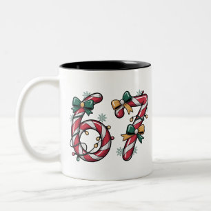 Caneca De Café Em Dois Tons 6 7 Seis Sete Geração Z Alpha Meme Girias Luzes de