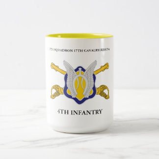 CANECA DE CAFÉ EM DOIS TONS 6 SQUADRON 17TH CAVALRY RECON 4ª INFÂNCIA 