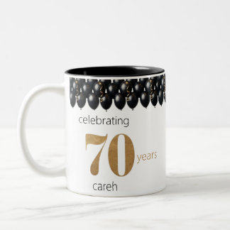 Caneca De Café Em Dois Tons 70 anos de navios e sorrisos