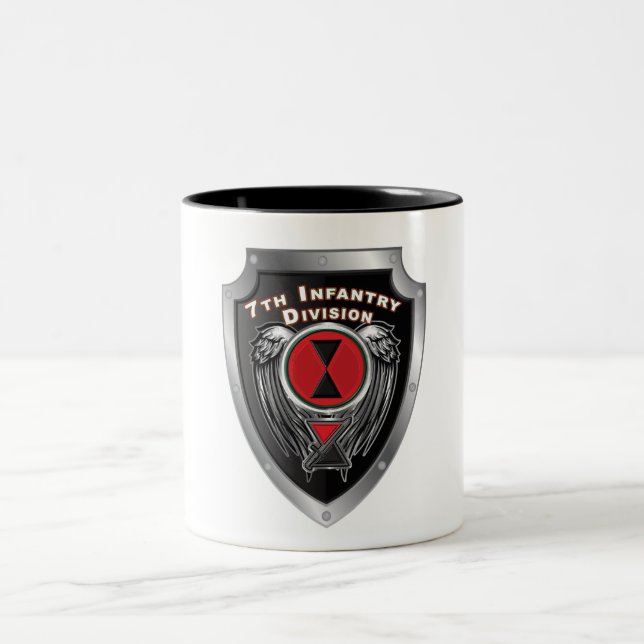 Caneca De Café Em Dois Tons 7 Divisão de Infantaria "Bayonet Division" (Centro)
