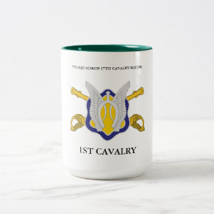 CANECA DE CAFÉ EM DOIS TONS 7 SQUADRON 17TH CAVALRY(RECON) 1RUA CAVALRY