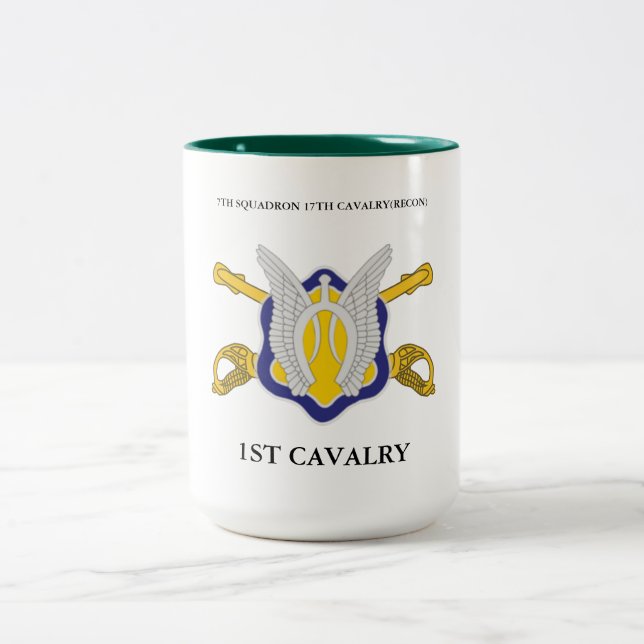 CANECA DE CAFÉ EM DOIS TONS 7 SQUADRON 17TH CAVALRY(RECON) 1RUA CAVALRY  (Centro)
