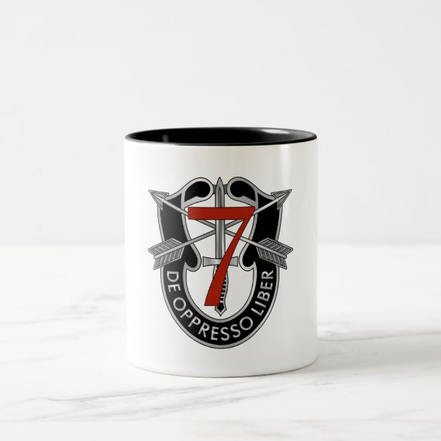 Caneca De Café Em Dois Tons 7o Crista do grupo das forças especiais (Centro)