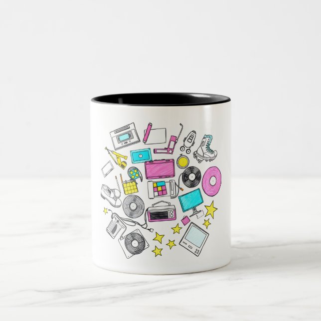 Caneca De Café Em Dois Tons 80s Throwback Mug (Centro)