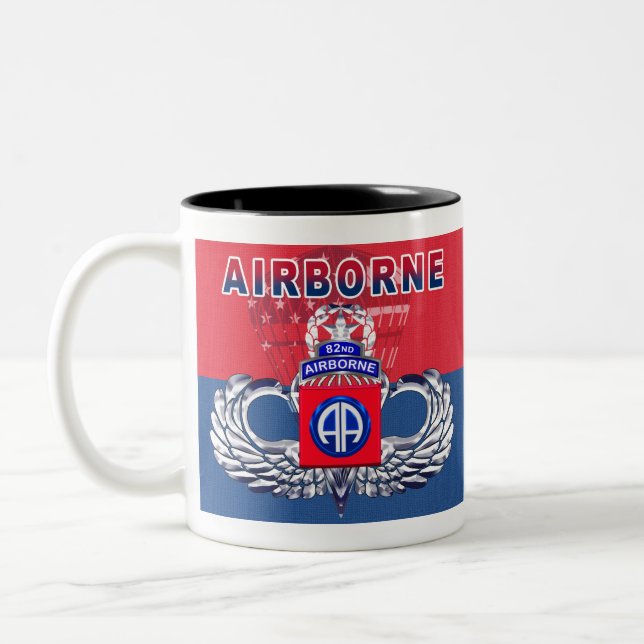Caneca De Café Em Dois Tons 82ª Divisão Aerotransportada (Esquerda)