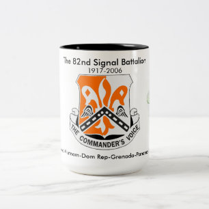 Caneca De Café Em Dois Tons 82º Batalhão de Sinais do Café Histórico Mug #