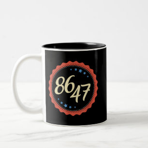 Caneca De Café Em Dois Tons 86 47 Anti Trump Engraçado