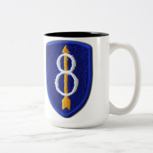 Caneca De Café Em Dois Tons 8o A identificação da infantaria dos Inf Div