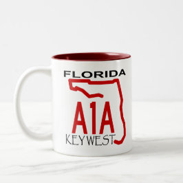 Caneca De Café Em Dois Tons A-1-A Key West