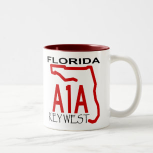 Caneca De Café Em Dois Tons A-1-A Key West