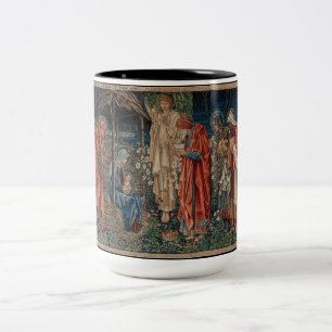 Caneca De Café Em Dois Tons A Adoração do Magi (por Edward Burne-Jones)
