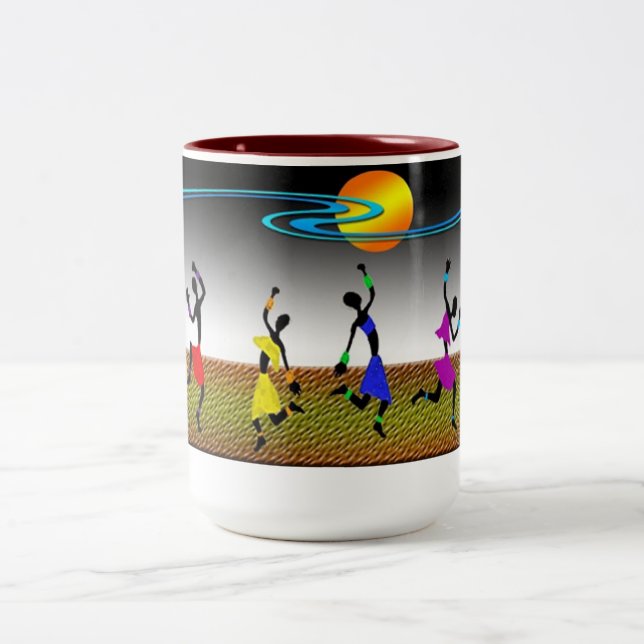 Caneca De Café Em Dois Tons A Alegria Da Dança (Centro)