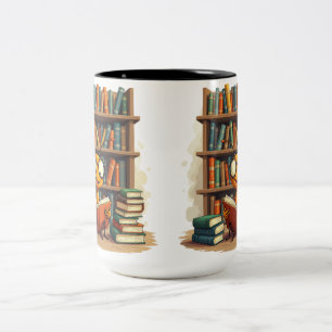 Caneca De Café Em Dois Tons A Alegria dos Livros