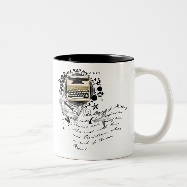 Caneca De Café Em Dois Tons A alquimia da escrita (Direita)