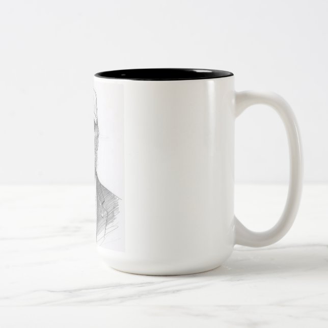Caneca De Café Em Dois Tons A aparência do Donald Trump. (Direita)