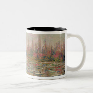Caneca De Café Em Dois Tons A aproximação amigável no Seine, perto de