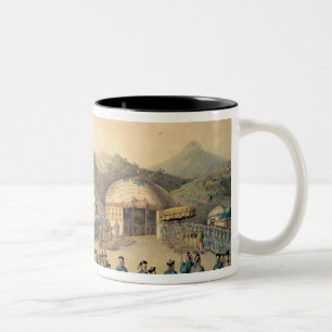 Caneca De Café Em Dois Tons A aproximação do imperador de China