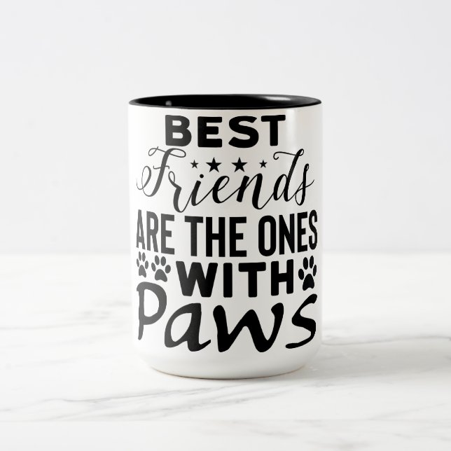 Caneca De Café Em Dois Tons A Arte do Cachorro Positivo | Citação Motivacional (Centro)