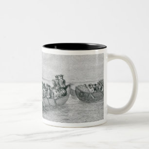 Caneca De Café Em Dois Tons A aterragem do cadillac