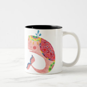 Caneca De Café Em Dois Tons A baleia feliz