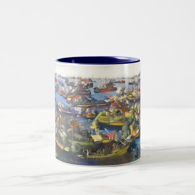 Caneca De Café Em Dois Tons A batalha de Lepanto 1571 (Centro)