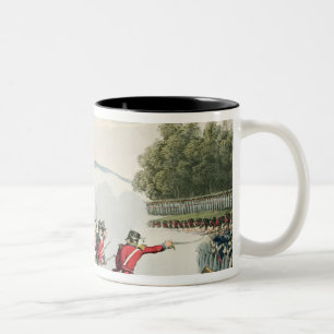 Caneca De Café Em Dois Tons A batalha de Waterloo decidiu pelo duque do poço