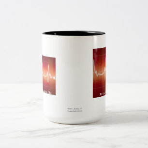 Caneca De Café Em Dois Tons "A batida vai em .......