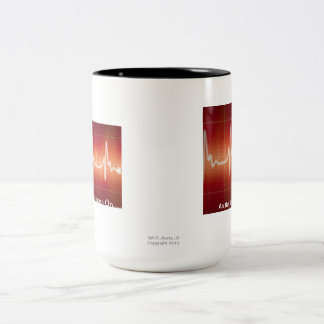 Caneca De Café Em Dois Tons "A batida vai em .......