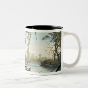 Caneca De Café Em Dois Tons A boca do rio do Fox, Indiana, chapeia 5 de