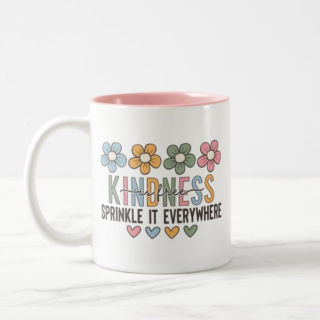 Caneca De Café Em Dois Tons A bondade é livre, Daisy Positive Cote (Esquerda)