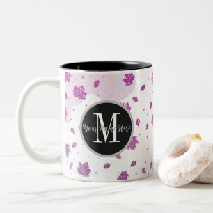 Caneca De Café Em Dois Tons A Brilhante Rosa Cor-de-Rosa Abre O Outono Adicion