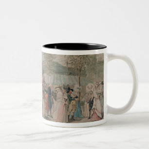 Caneca De Café Em Dois Tons A caminhada do jardim do Palais Royal, 1787