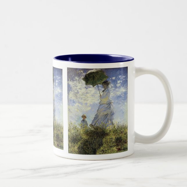 Caneca De Café Em Dois Tons A Caminhada, Senhora com Parasol (Direita)