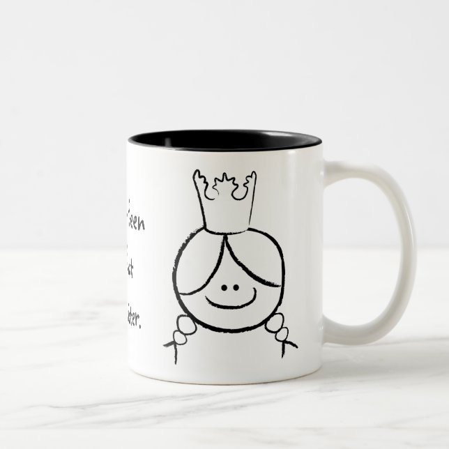 Caneca De Café Em Dois Tons A casa caiu em minha caneca da irmã (Direita)