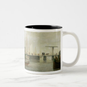 Caneca De Café Em Dois Tons A casa de alfândega, Amsterdão