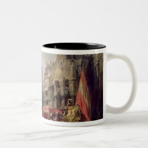Caneca De Café Em Dois Tons A chegada de Fernando Alvarez de Toledo, duque de