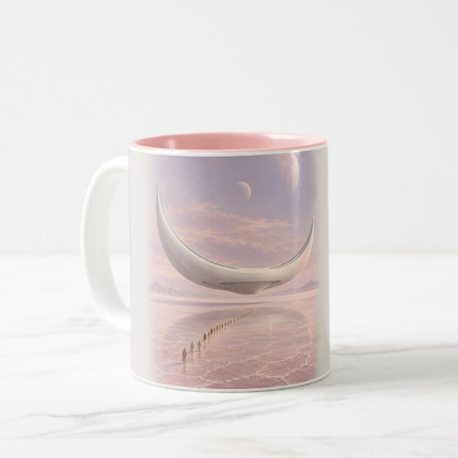 Caneca De Café Em Dois Tons A Chegada Silenciosa (Frente Esquerda)