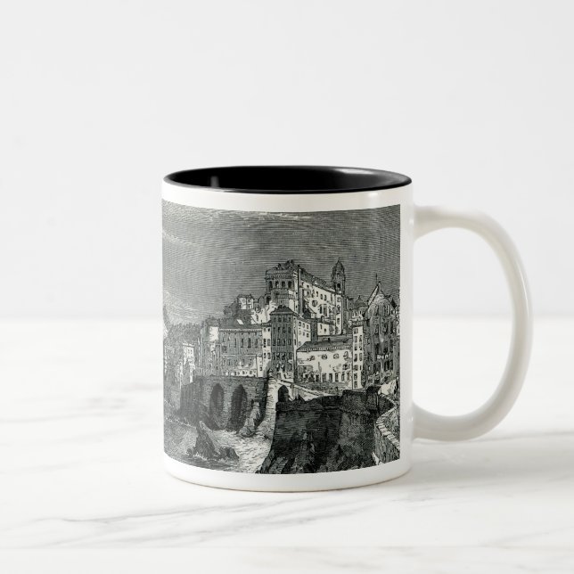 Caneca De Café Em Dois Tons A cidade de Genoa (Direita)