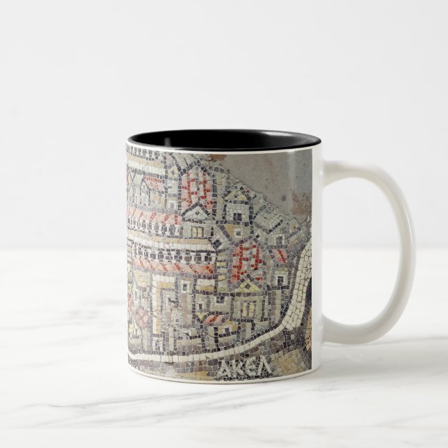 Caneca De Café Em Dois Tons A cidade de Jerusalem e dos arredores (Direita)