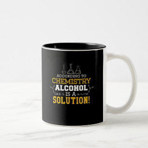 Caneca De Café Em Dois Tons A ciência engraçada de acordo com o álcool da