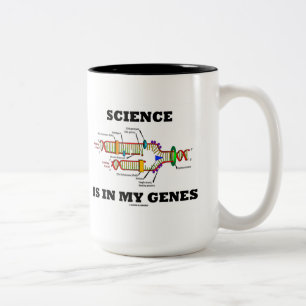 Caneca De Café Em Dois Tons A ciência está em minha replicação de DNA de biolo