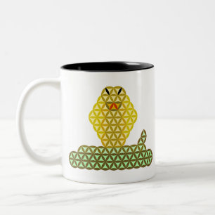 Caneca De Café Em Dois Tons A Cobra Da Vida - Animais Sagrados, A01
