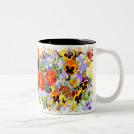 Caneca De Café Em Dois Tons A coleção Pansy