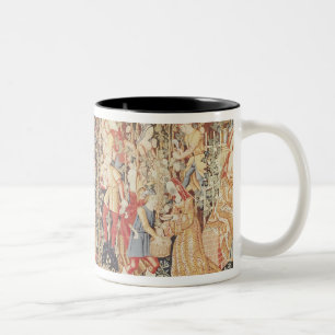 Caneca De Café Em Dois Tons A colheita da uva, 'da oficina nos bancos