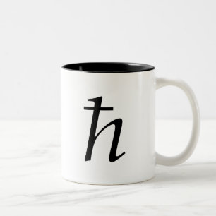Caneca De Café Em Dois Tons A constante de Planck (reduzida)